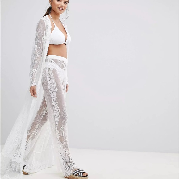 Bridal premium lace swim coverup trousers - Picture 1 of 3